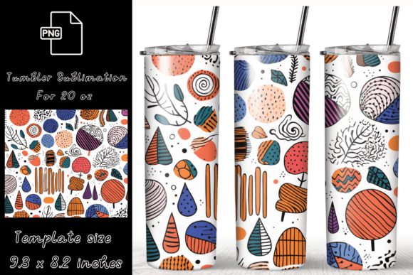 Abstract Pattern Tumbler Wrap PNG