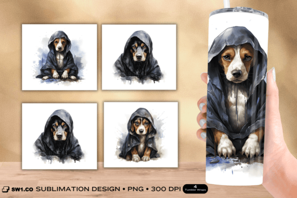 Beagle Reaper Tumbler Wrap Sublimation