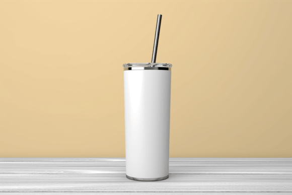 Beautiful White Tumbler Mockup