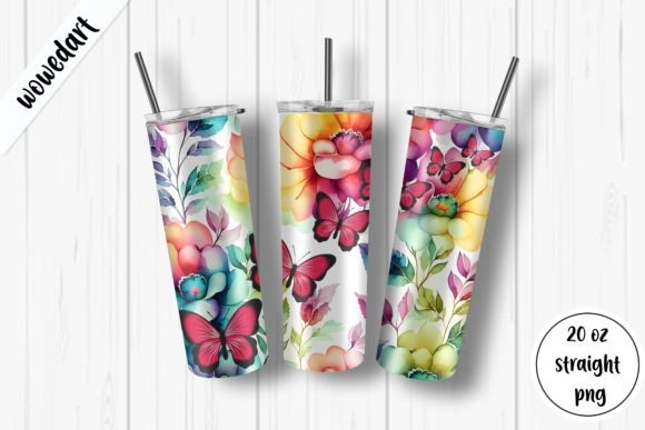 Butterfly 20oz Skinny Tumbler Wrap