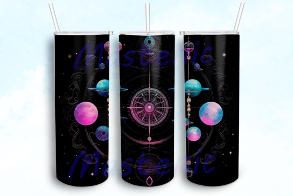 Celestial Clements Pink Purple Tumbler
