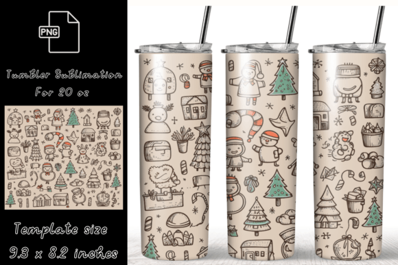 Christmas Vintage 20 Oz Tumbler Wrap