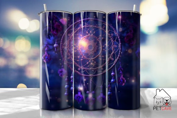 Dream Catcher Purple Tumbler 5