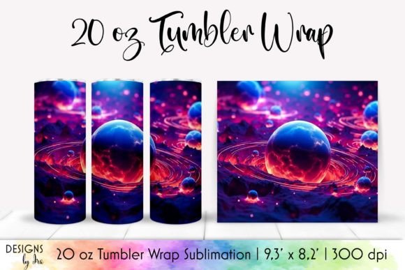Fantasy Space Tumbler Wrap Sublimation