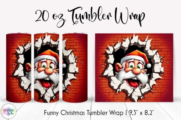 Funny Santa Claus Tumbler Wrap
