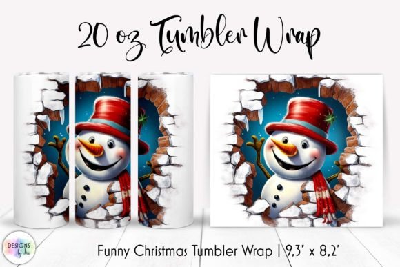 Funny Snowman Tumbler Wrap Sublimation