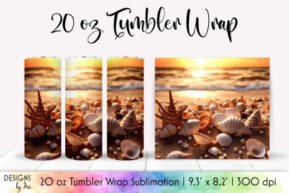 Golden Sunset Tumbler Wrap Sublimation