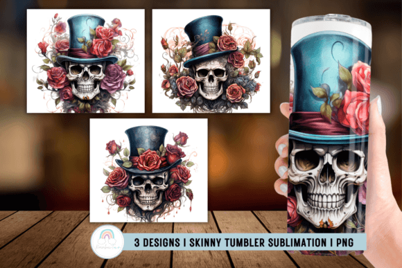 Halloween Skull Tumbler Sublimation