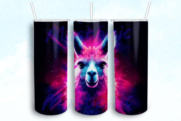 Neon Llama 20oz Skinny Tumbler