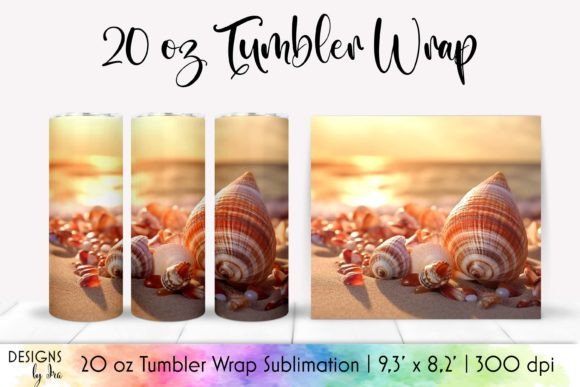 Seashells on the Beach Tumbler Wrap