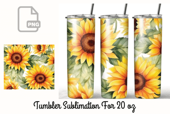 Sunflower 20 Oz Tumbler Wrap