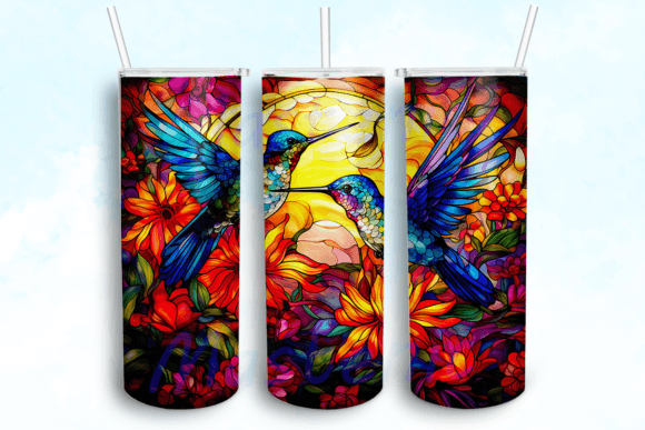 Sunflowers with Hummingbirds Tumbler
