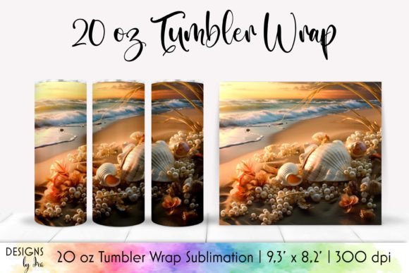 Tropical Sunset Tumbler Wrap Sublimation