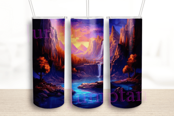 Waterfall Landscape 20 Oz Tumbler Wrap