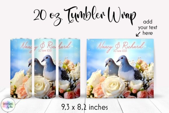 Wedding Tumbler Wrap Sublimation 20 Oz