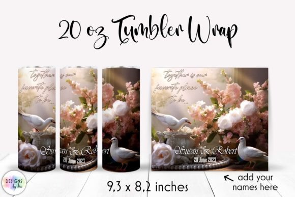 Wedding Tumbler Wrap Sublimation